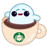 Stickers Spooky Halloween cute ghost 
