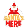 Stickers Santa's Here