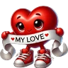 Stickers Corazón kawaii San Valentín ❤️ 
