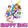 Stickers Happy Holi ❤️💛💚💙