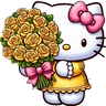 Stickers Flores amarillas Hello Kitty🎀🌻