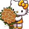 Stickers Flores amarillas Hello Kitty🎀🌻