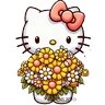 Stickers Flores amarillas Hello Kitty🎀🌻