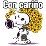 Stickers 🌻 Flores Amarillas Snoopy 🌻