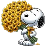 Stickers Flores amarillas Snoopy 🐾🌻🌼