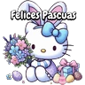 Stickers Hello Kitty Happy Easter 🐇