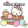 Stickers Hello Kitty Happy Easter 🐇