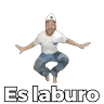 Stickers El piso es laburo⤴️Bananirou⤵️