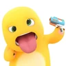 Stickers gif nailong dino kuning 🦖