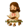 Stickers 3D Jesus 立體耶穌動態貼圖 - 我愛主耶穌 I Love Jesus