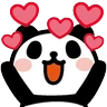 Stickers Emojis Animados osito panda🐼