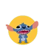 Stickers Emoji Bola 🟡 y Stitch Animado