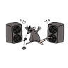 Stickers rata bailando 