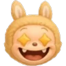 Stickers Labubu emoji 🟡🟠🔴🟣