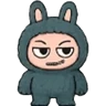Stickers Mood Labubu emoji 🔴🟣🟢🟤🟡