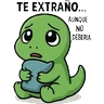 Stickers dinosaurios con corazon roto
