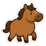 Stickers Fat Horse