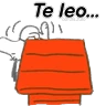 Stickers Snoopy animado frases 💬🐾🏠