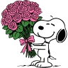 Stickers Snoopy Flowers 🌹🌹🌹