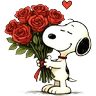 Stickers Snoopy Flowers 🌹🌹🌹