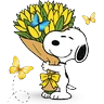 Stickers Snoopy Flowers 🌹🌹🌹
